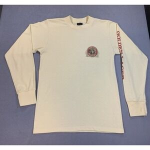 Vintage 80s Golden Lager Beer Single Stitch Long Sleeve T Shirt S/M